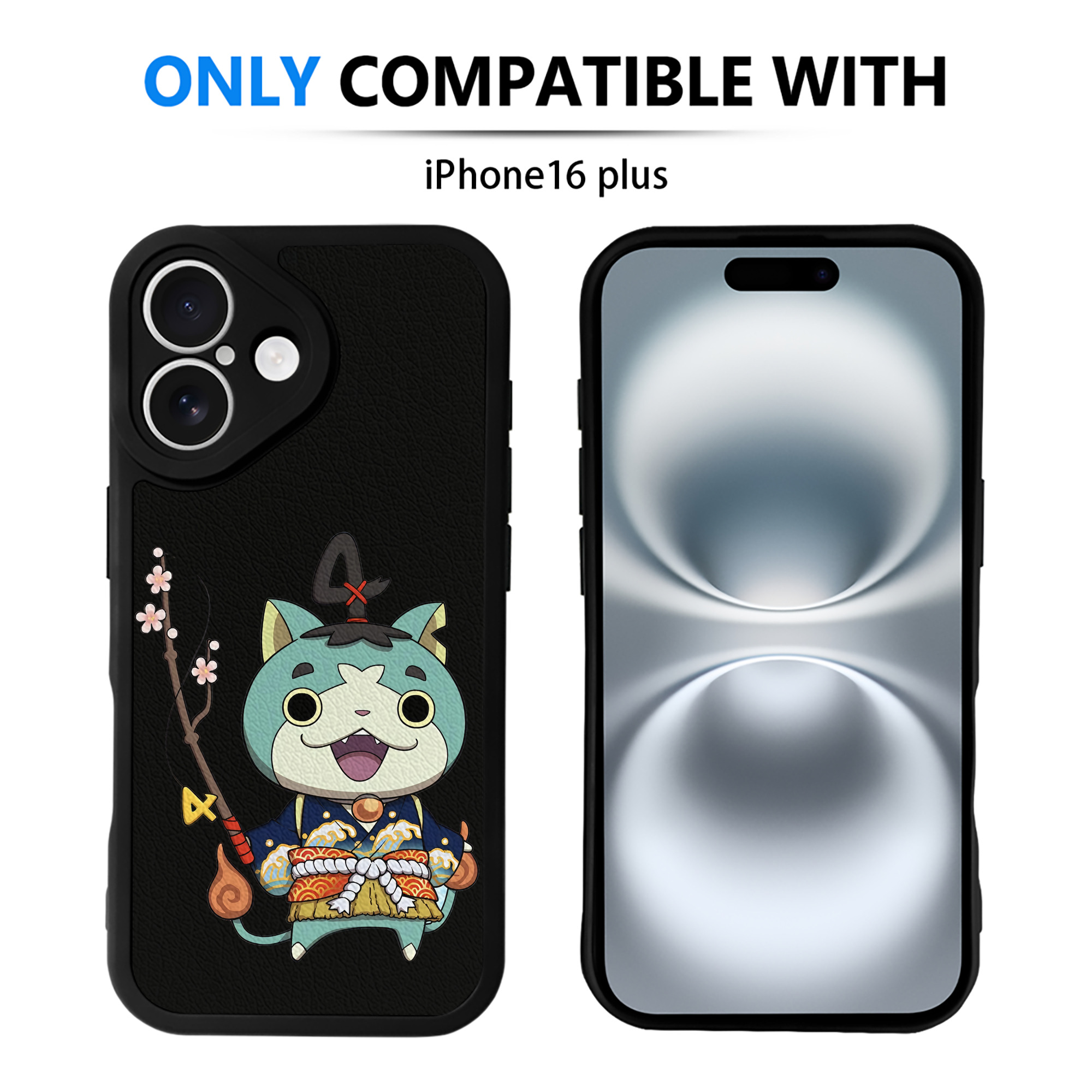 （画像用） 妖怪ウォッチ Yo-kai Watch 【iPhone 16シリーズ対応】シリコンスマホケース（レザー調） 材質：シリコン
